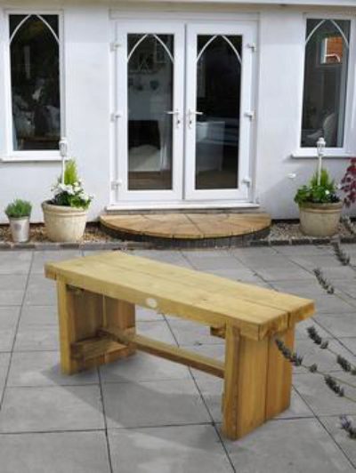 Forest Garden Double Sleeper Bench - 1.2M Long Forest Garden Double Sleeper Bench - 1.2M Long